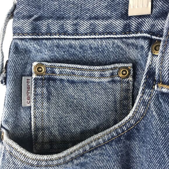 Carhartt Jeans Men’s 42x30 Work Heavy Duty Blue Denim 100% Cotton Distressed - Picture 9 of 10